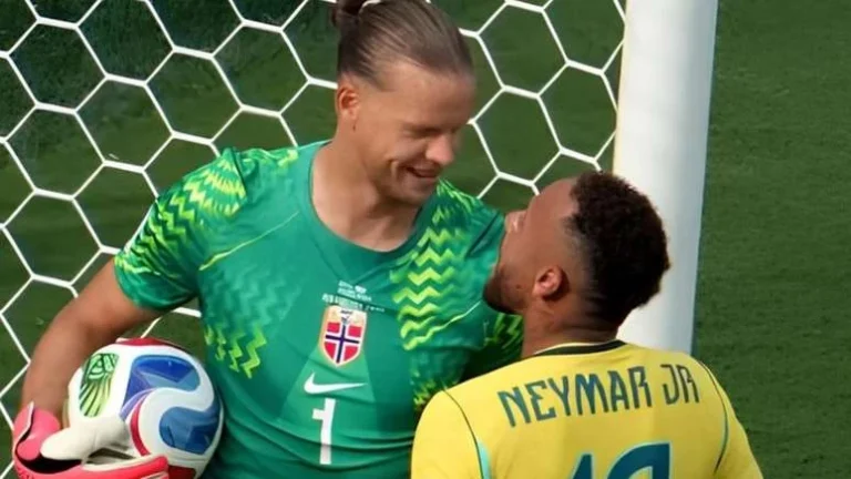 Goleiro da Noruega revela bastidores de provocação de Neymar: ‘Não é importante’
