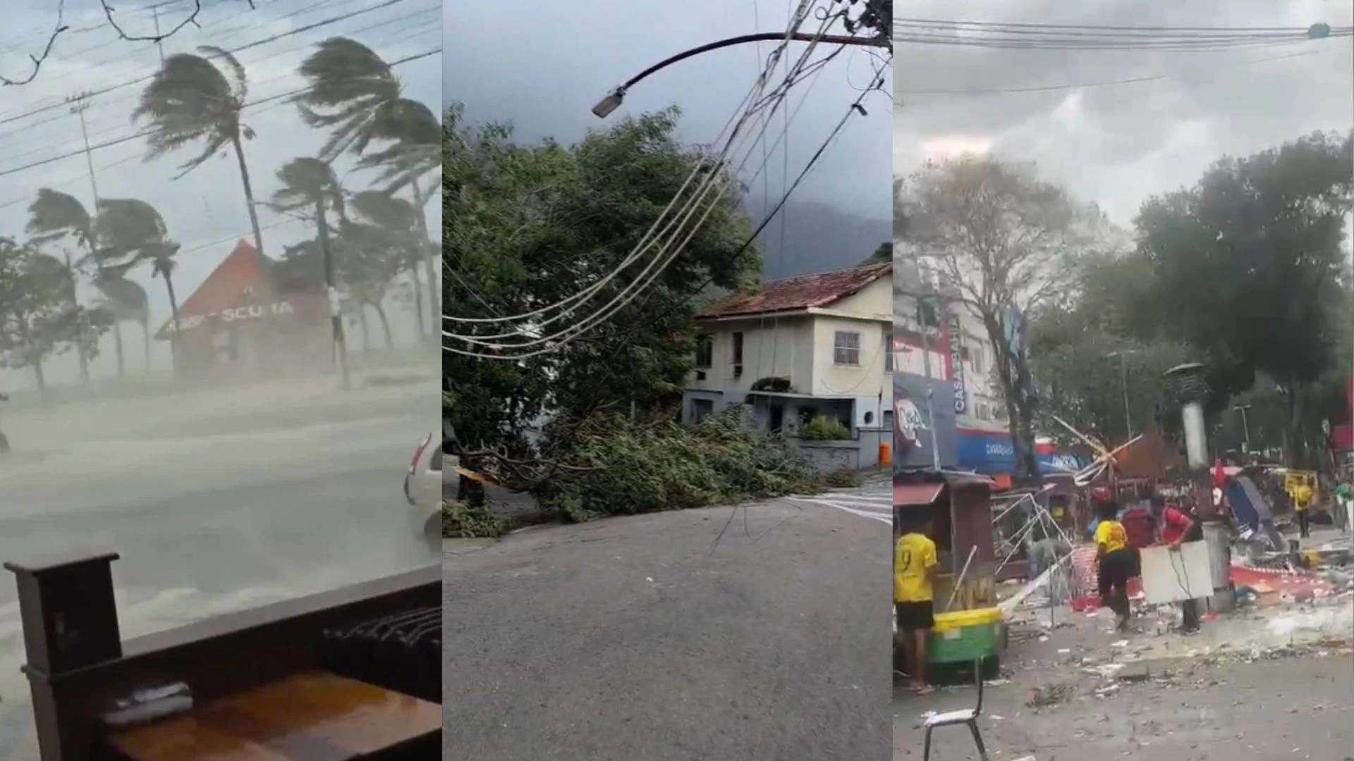 Ventos chegaram a 125 km/h em SP e 105 km/h no RJ; veja maiores rajadas