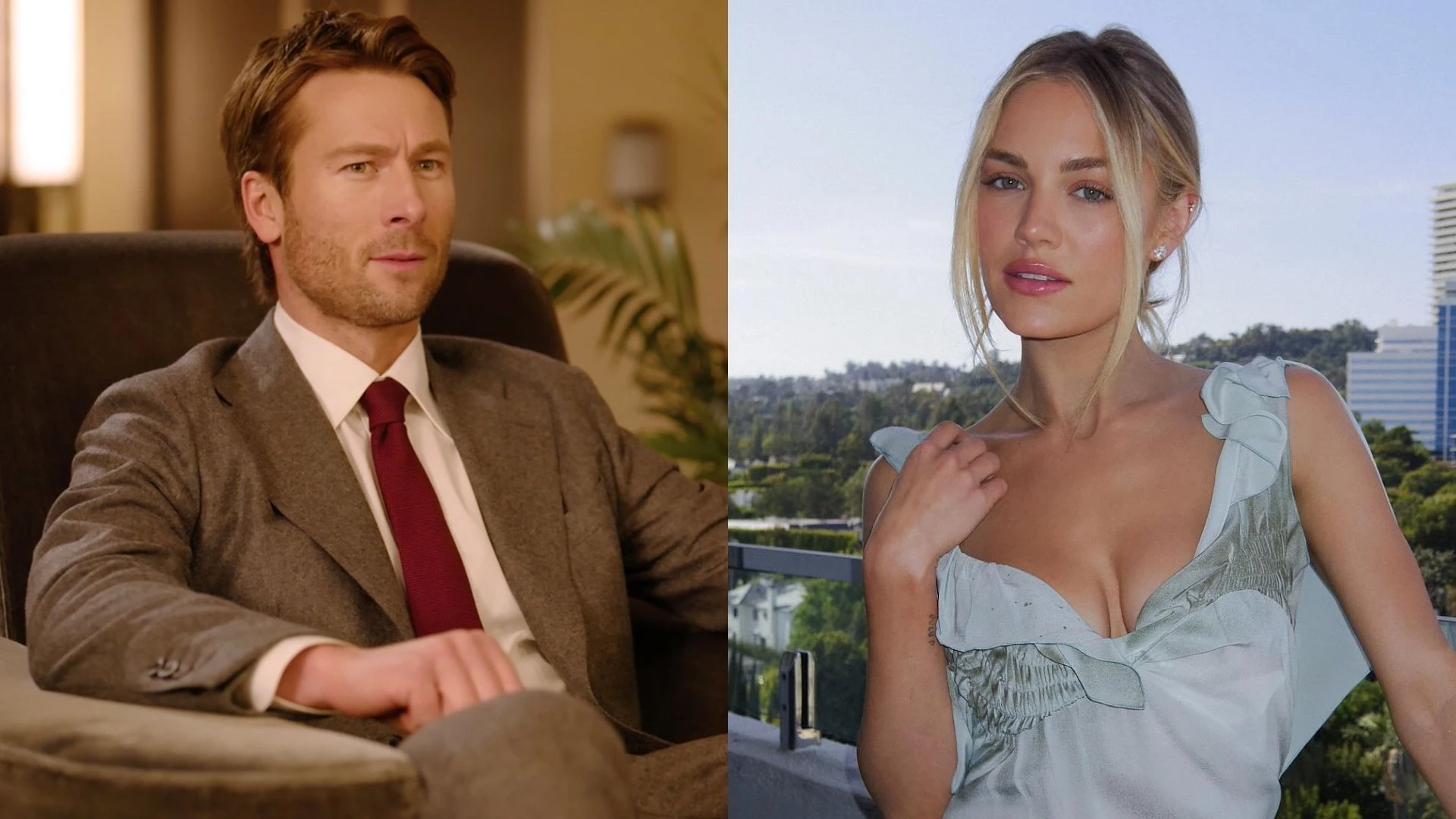 Glen Powell e Michelle Randolph assumem romance em fotos de 4 de julho