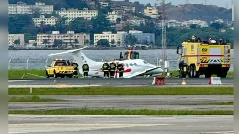 Falha no trem de pouso provocou saída de pista no Aeroporto Santos Dumont