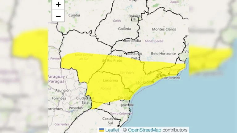 Veja quais estados brasileiros estão em alerta amarelo para tempestades