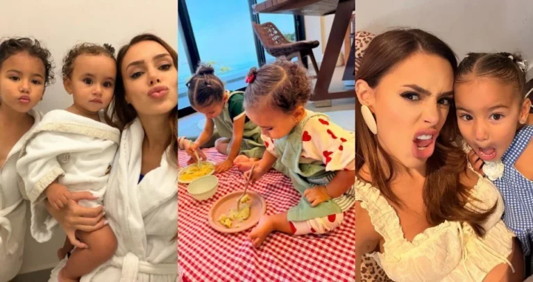 Bruna Biancardi abre álbum de fotos com filhas de Neymar; veja