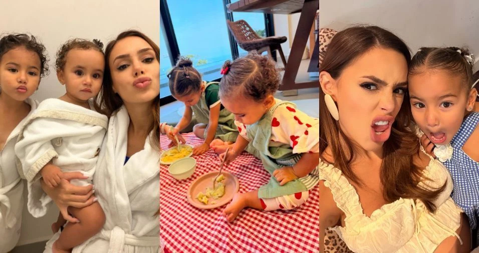 Bruna Biancardi abre álbum de fotos com filhas de Neymar; veja
