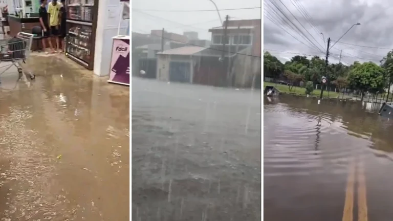 Vídeos: Chuva forte provoca alagamentos no interior de SP
