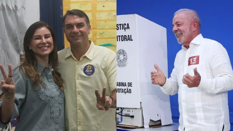 Ao votar, Flávio fala em não insistir no erro; Lula enaltece atos nas ruas