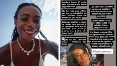 Modelo Dandara Couto desaparece em bairro nobre de São Paulo; famosos se mobilizam